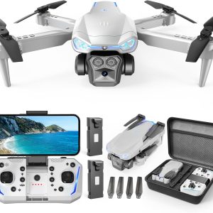 1080P HD Foldable Drone with Camera for Adults & Kids, RC Quadcopter with One-Key Takeoff/Landing, Altitude Hold, Waypoint Flight, 360° Flip, 2 Batteries, Easy-to-Fly Toy for Boys and Girls
