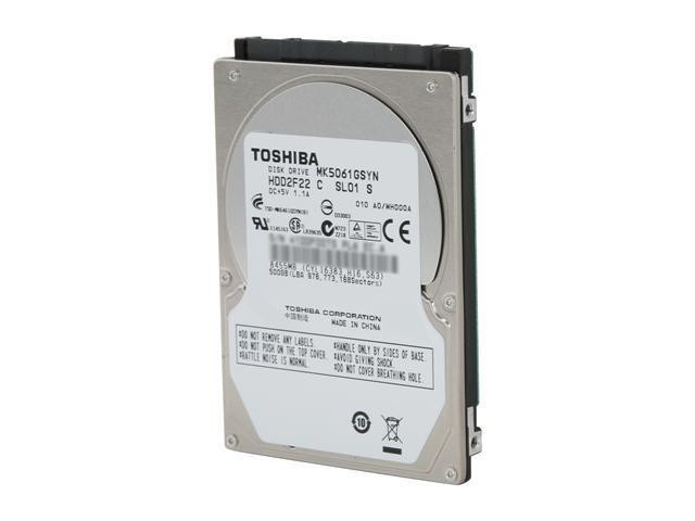 Toshiba MK5061GSYB SATA 500GB 7200RPM HDD Windows,Linux,MAC Laptop Desktop