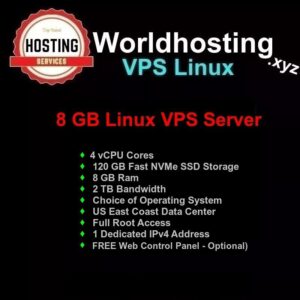 ✅ VPS 120GB NVMe SSD 8GB RAM 4 Core ROOT Access $7.49/mo ✅
